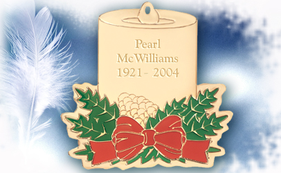 Colored Candle Memorial Ornament