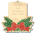 Candle Engraved Memorial Ornament